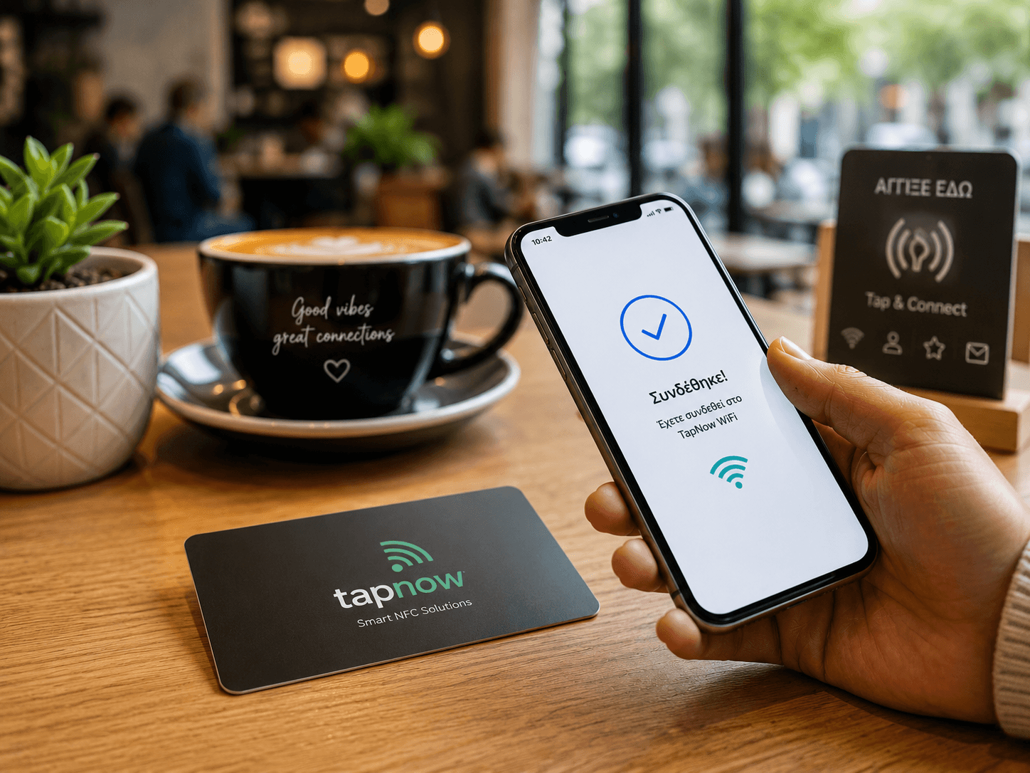 Tapnow NFC card and smartphone connection